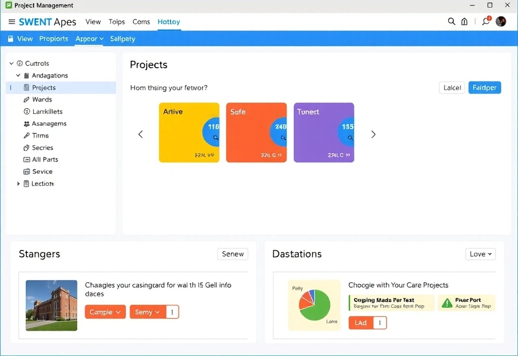 Aplicație web pentru management de proiect, interfață curată și funcțională