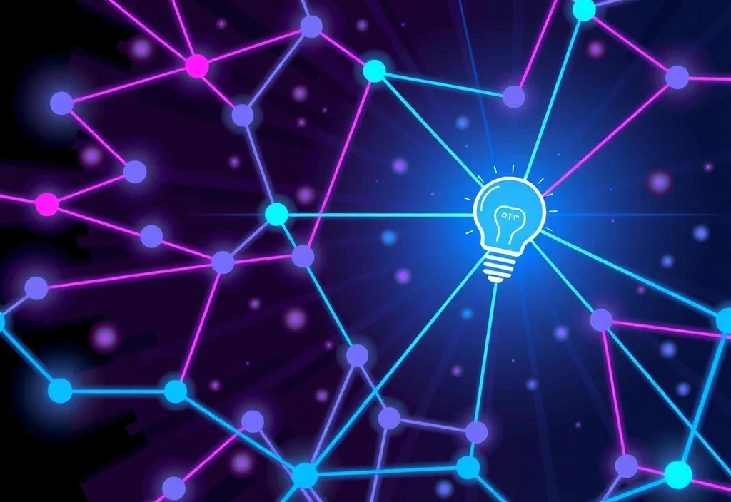 Ilustrație abstractă de comunicare și idei, fără text