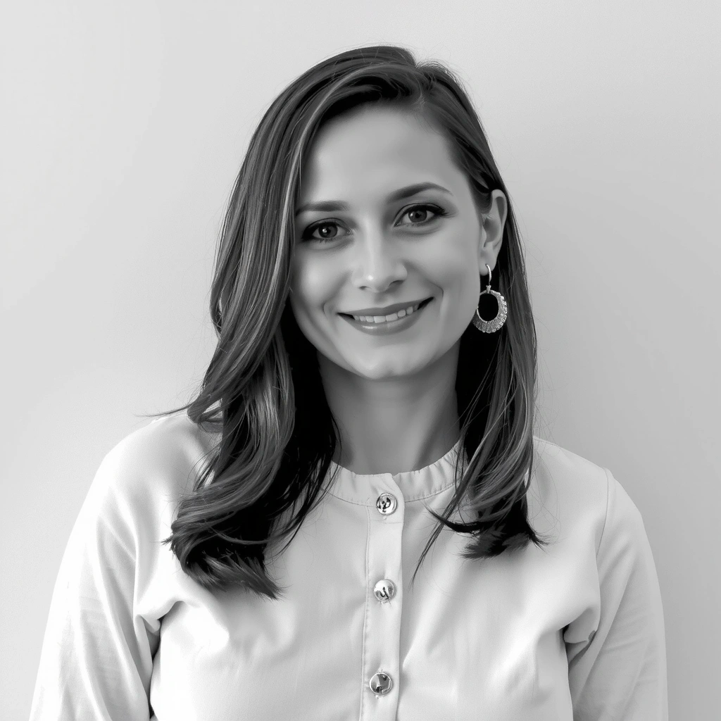 Fotografie de portret a Ioanei Popescu, un autor profesionist și prietenos.