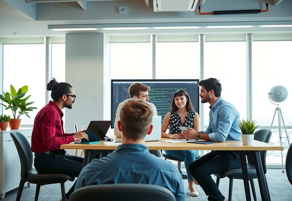 Echipa webtheory lucrează la un proiect digital.